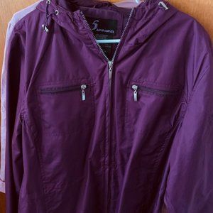 Purple Full Zip Rain Jacket XL
